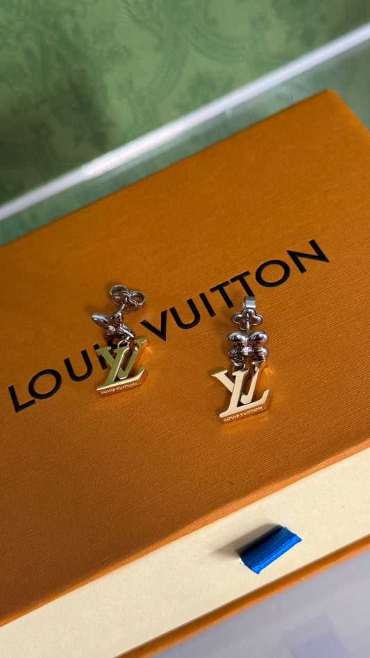 Lv two tone earrings