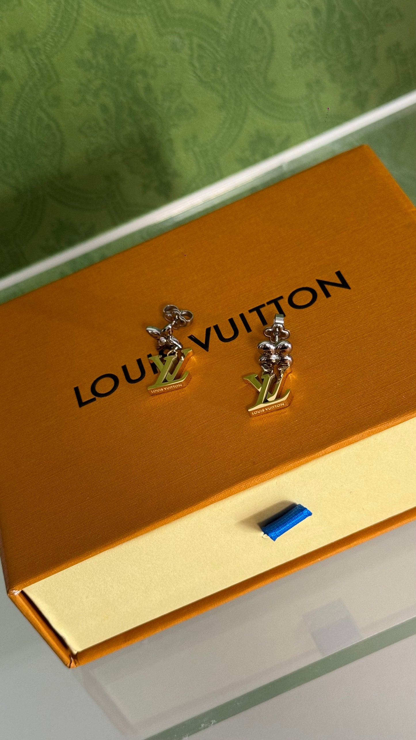 Lv two tone earrings