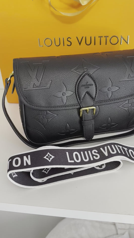 Blacked out lv crossbody