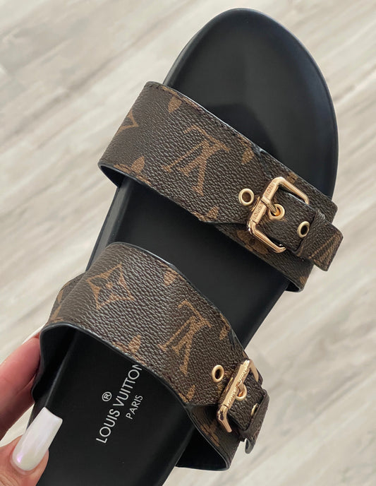 Lv double strap sandal in stock