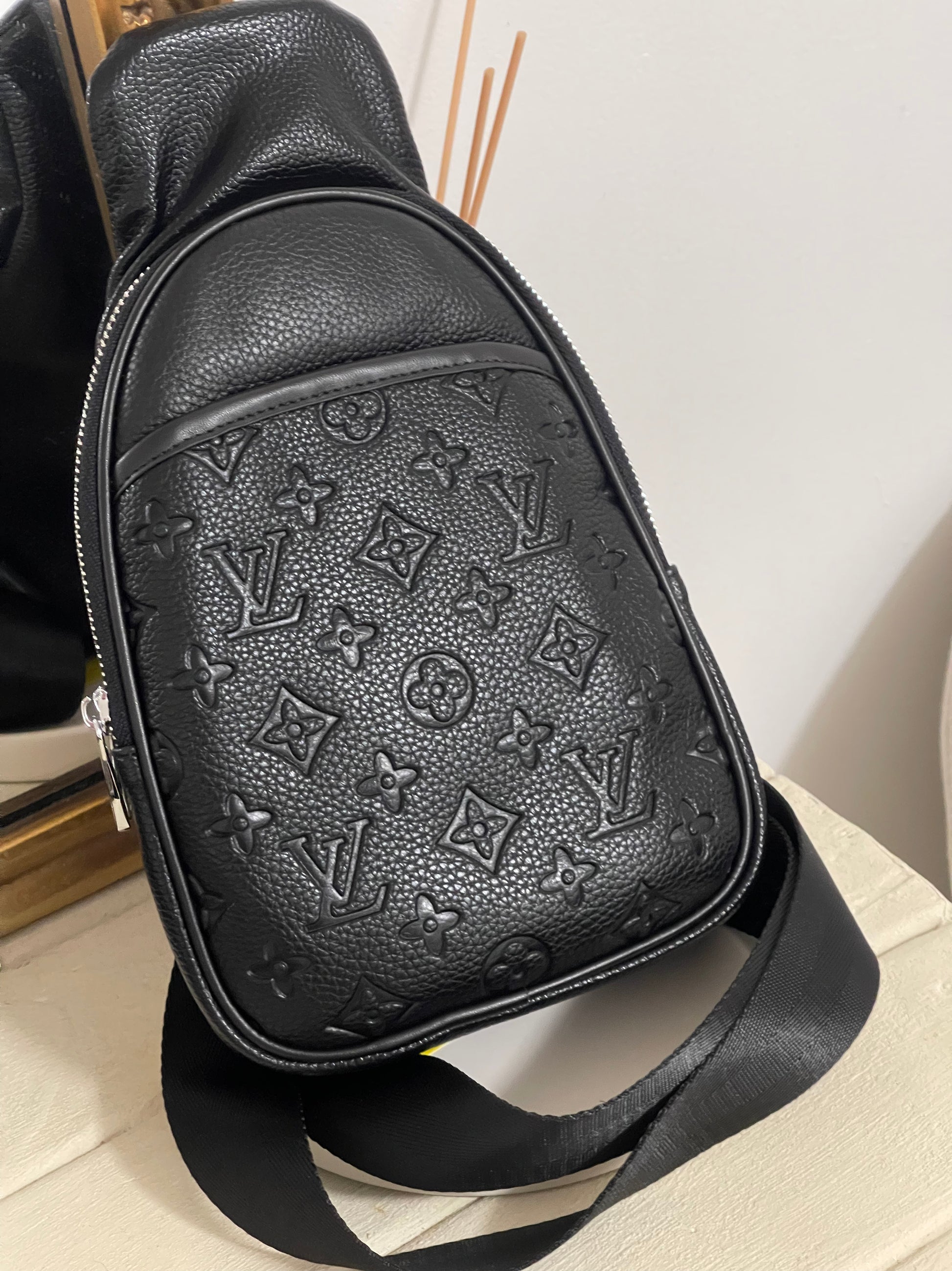Louis Vuitton Jacquard Monogram Cap M76585 Black Men's Size60 w/Storage bag