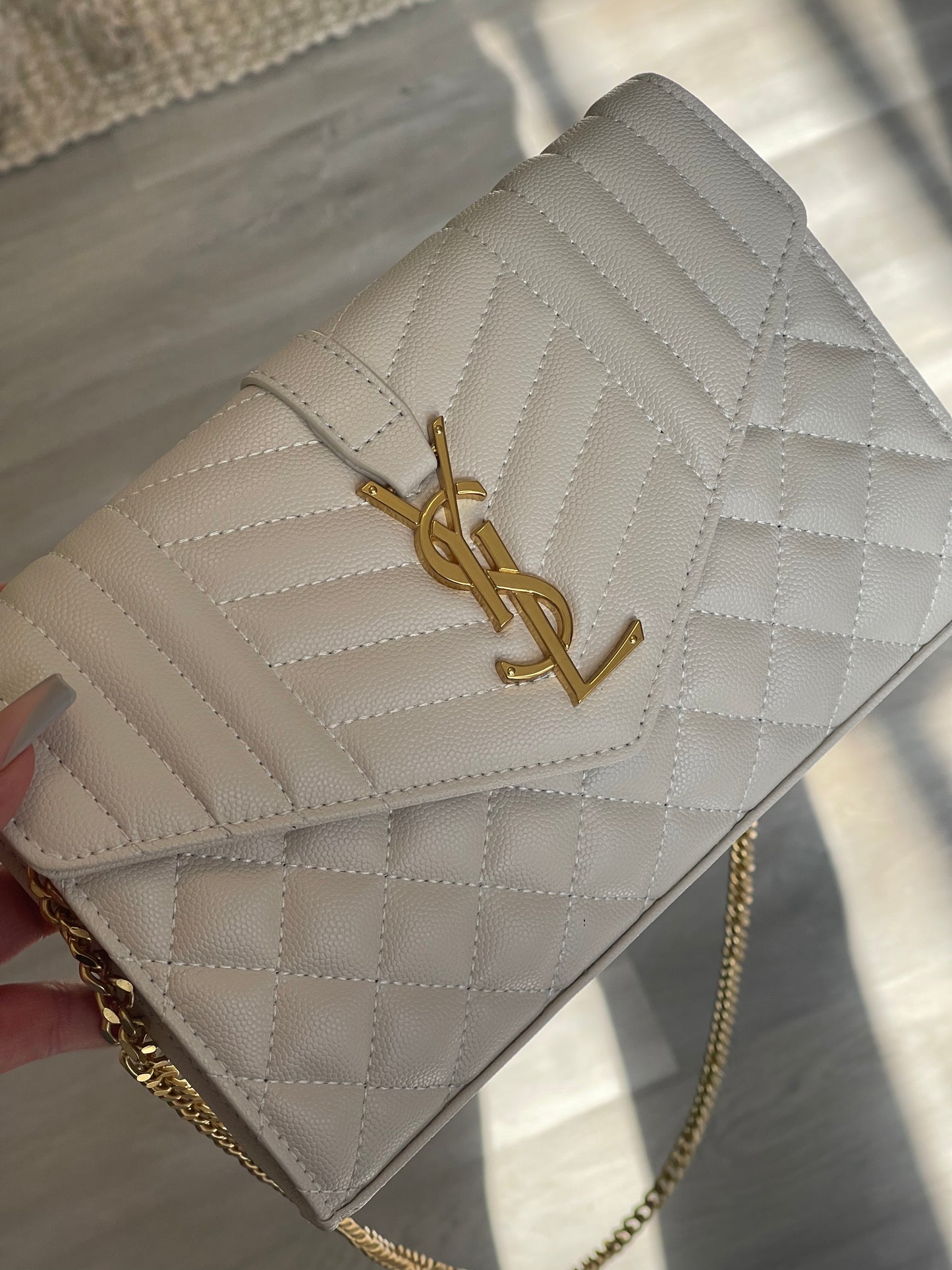 Ysl cream quilted pre order