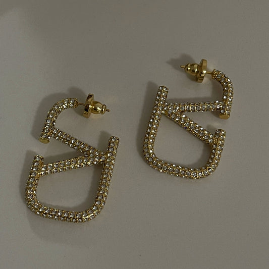 Valentino rectangle earrings