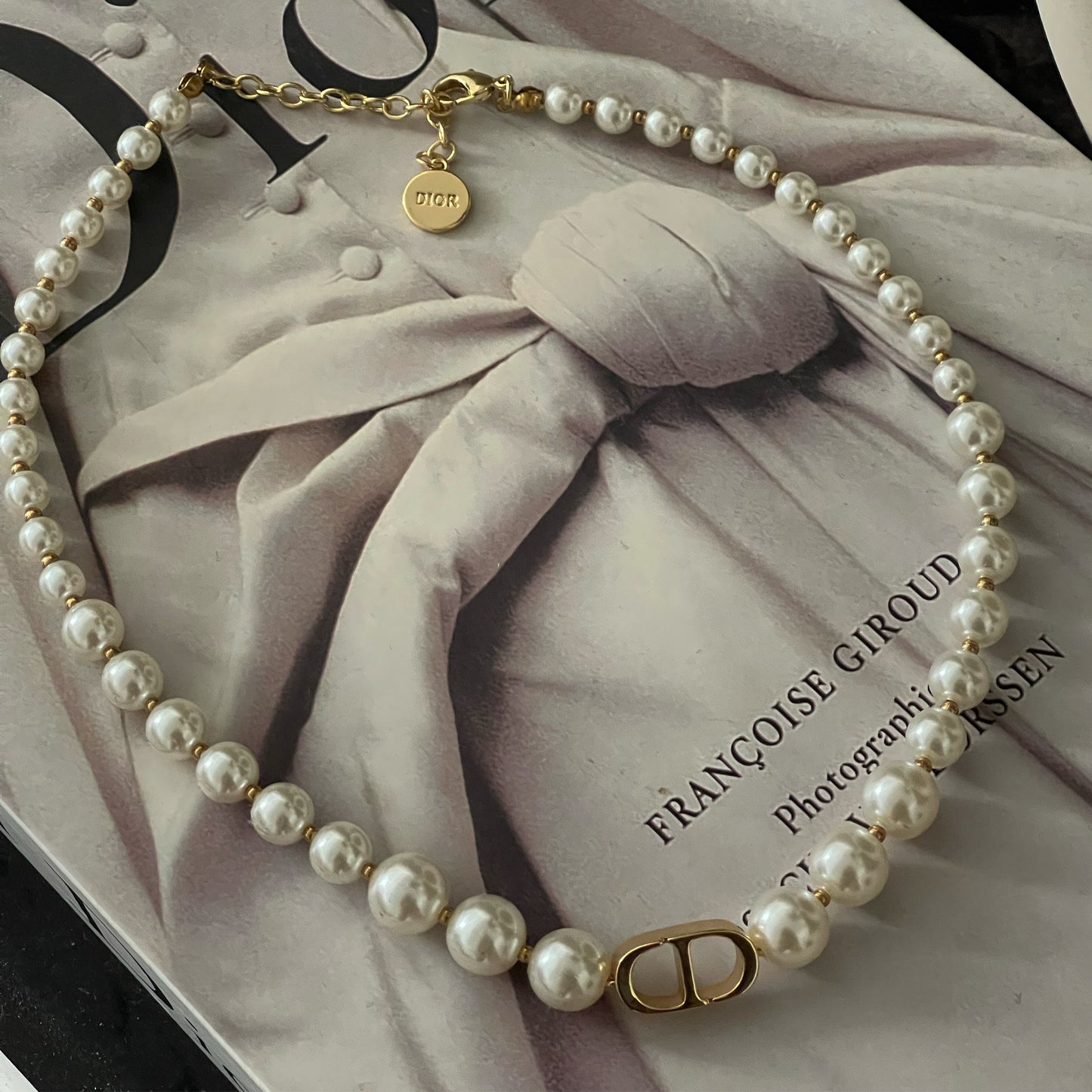 Pearl cd necklace